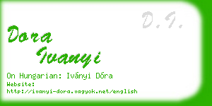 dora ivanyi business card